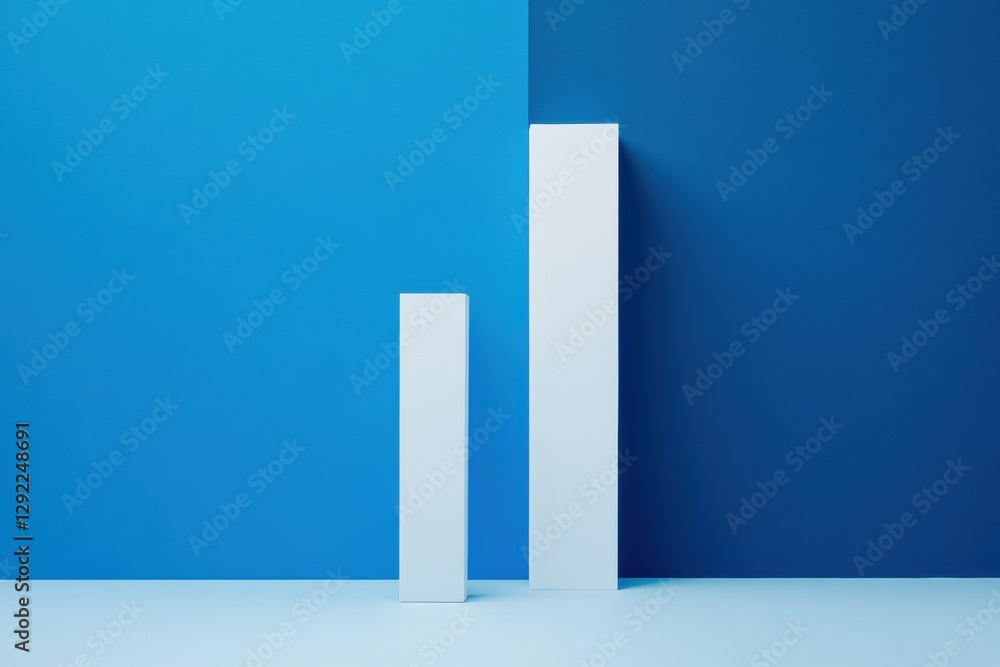 Poster sales performance analysis showing significant growth with before and after bar chart. generative ai