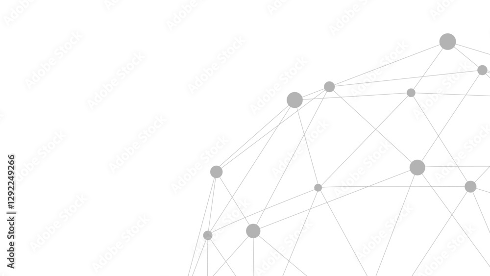 Poster Technology abstract background. Dots connected by lines. Minimalist mesh backdrop. Abstract polygonal shape.