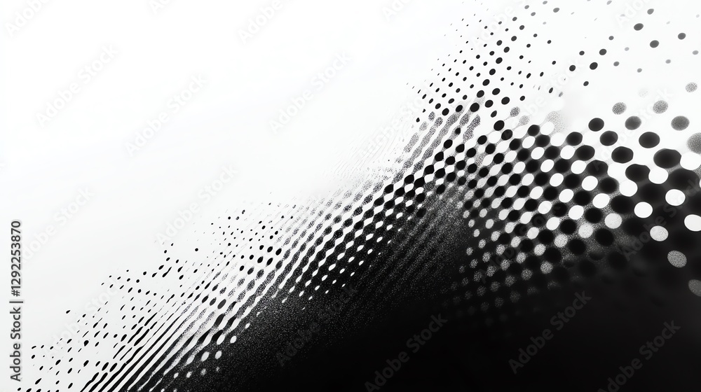 Aufkleber abstract black and white halftone pattern with smooth transition design