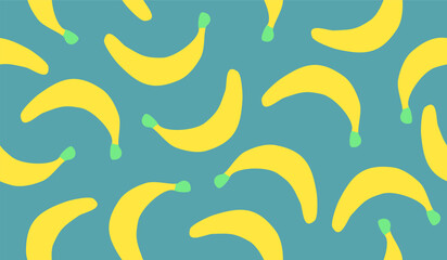 Cute banana fruits pattern background vector design
