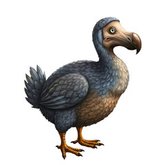 dodo bird isolated on transparent background, cutout