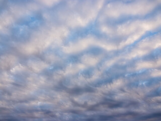 日暮れどきの雲が多い空04
