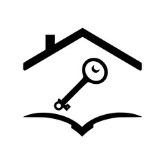 Symbolic Homeownership: A minimalist emblem depicting house icon.