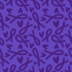 Breast cancer month seamless pink ribbon day mammogram pattern for wrapping paper and medical accessories