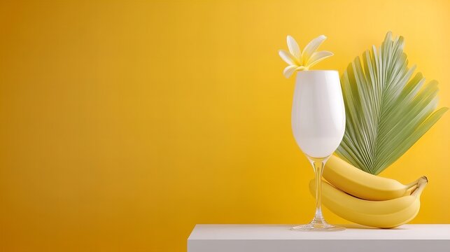 Creamy smoothie with a tropical twist! 🍌🍹☀️