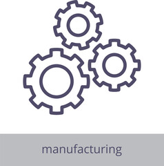 Obraz premium Manufacturing Icon Element For Design Graphic
