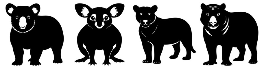 Endangered Species Bundle Unique Silhouettes for Conservation, Wildlife, and Nature Art