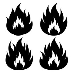  Fire Silhouette Bundle Powerful Designs for Energy Fire Flame
