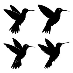  Hummingbird Silhouette Bundle Stunning Designs for Birds and Nature Themed Art