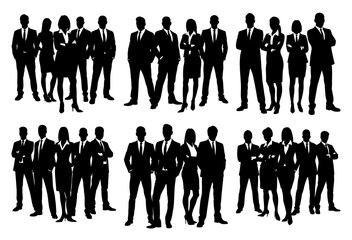  Business People Bundle Elegant Silhouettes for Corporate and Nature Themed Art