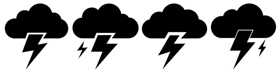 Thunder Silhouette Bundle Powerful Designs for Weather, Nature, and Creative Projects