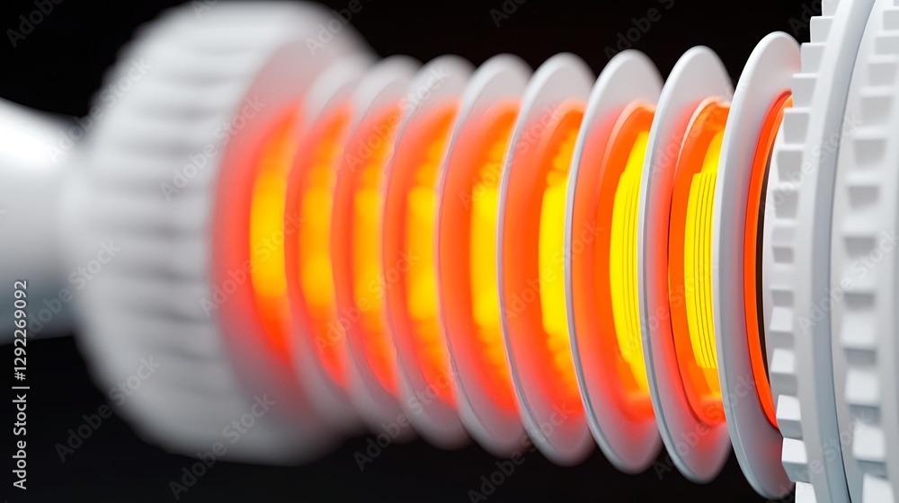 Poster abstract-close-up-view-of-an-illuminated-orange-spiral-design-with-vivid-color-gradients-against-a-d