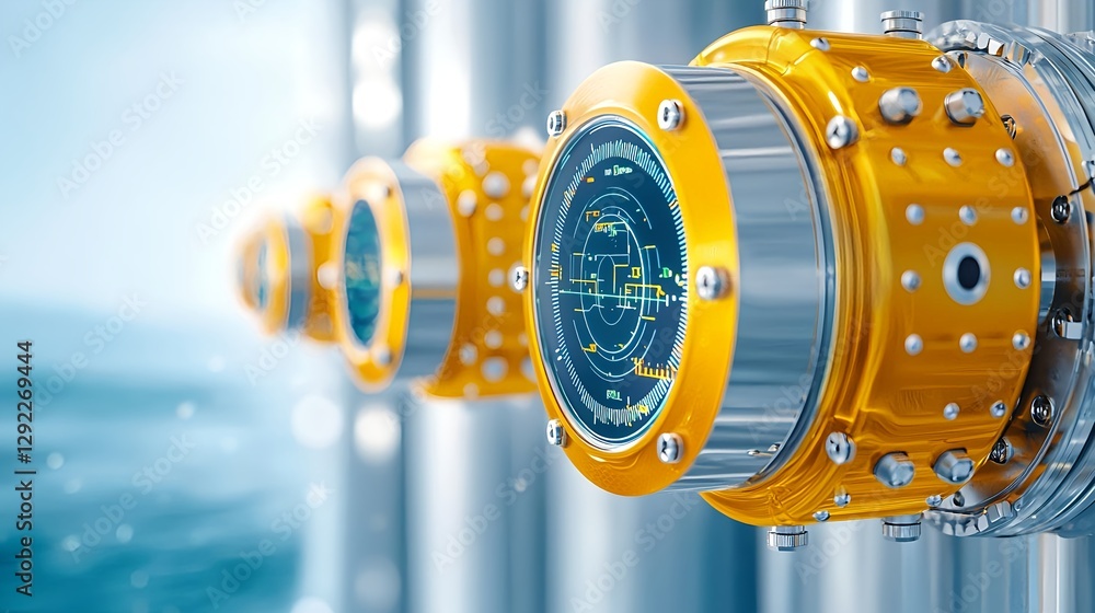Poster advanced-pressure-gauge-with-high-tech-display-in-industrial-environment-for-engineering-and-mainten