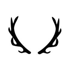 Deer horns vector icon