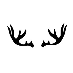 Deer horns vector icon