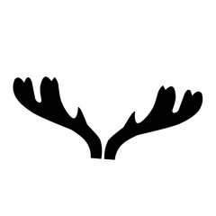 Fototapeta premium Deer horns vector icon