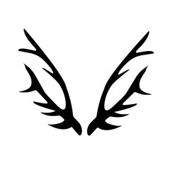 Deer horns vector icon