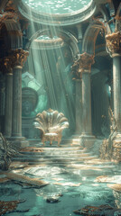 Underwater throne room