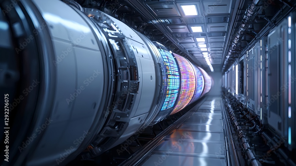 Poster futuristic-digital-control-room-with-advanced-technology-and-high-tech-displays-in-sleek-metallic-en
