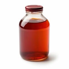 A clean, isolated dicut image of a cough syrup bottle, perfect for healthcare and product design visuals.
