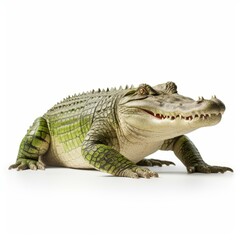 Naklejka premium A striking croc cutout showcased against a clean white backdrop, perfect for various design projects and nature themes.