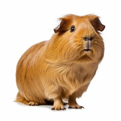 Fototapeta premium A cute guinea pig silhouette, crafted with precision, stands out against a clean white backdrop. Perfect for pet lovers
