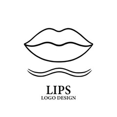 Lips Vector Logo Design