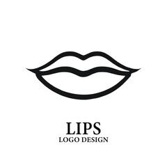 Lips Vector Logo Design