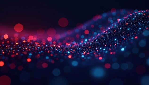 Abstract digital code flowing on dark background, tech, interface, programming