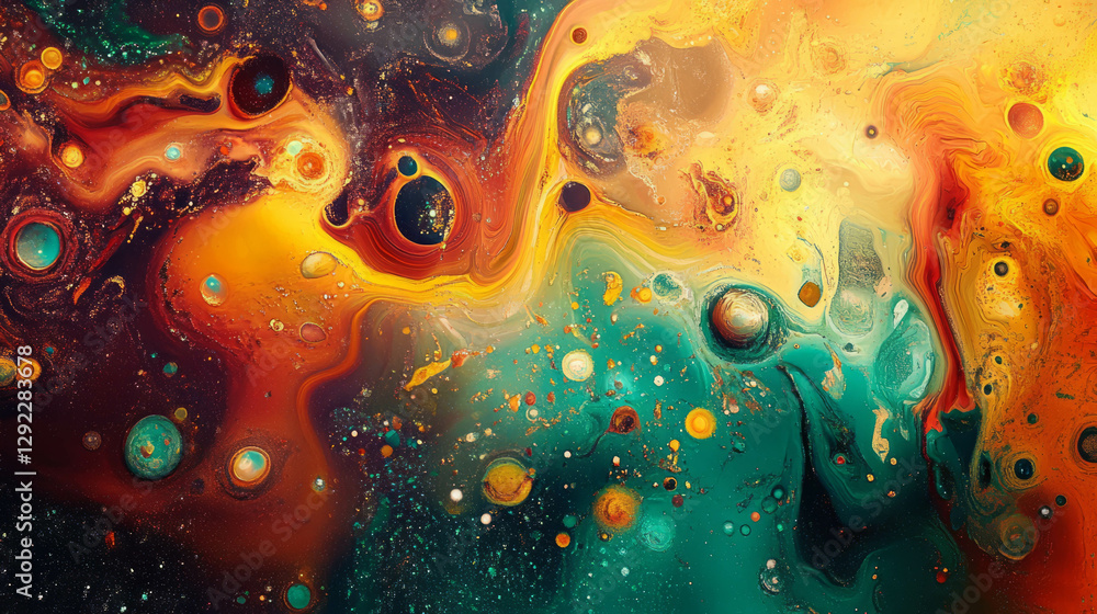 Aufkleber vibrant abstract liquid flow simulation background for modern design and art projects