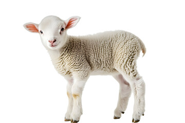 Fototapeta premium baby sheep isolated on white background