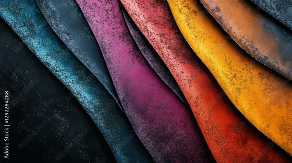 Poster dynamic abstract background featuring textured colorful layers for creative design