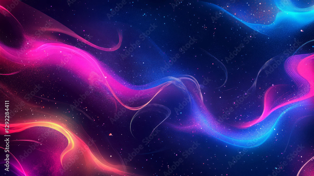 Poster abstract neon textures with fluid motion for creative design and background