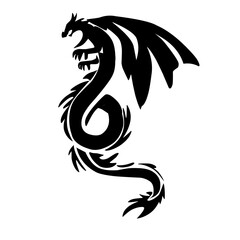 Dragon Silhouette vector icon