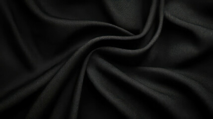 Fototapeta premium Elegant black denim fabric texture for fashion design and backgrounds