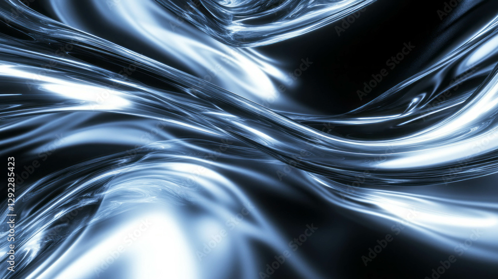 Poster abstract flowing light background with ethereal waves for design