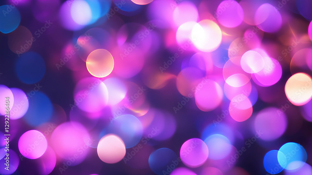 Poster Dreamy abstract background with colorful bokeh and soft smoke wisps for design