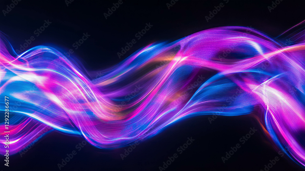 Poster abstract colorful bokeh wave background for digital design and creative projects