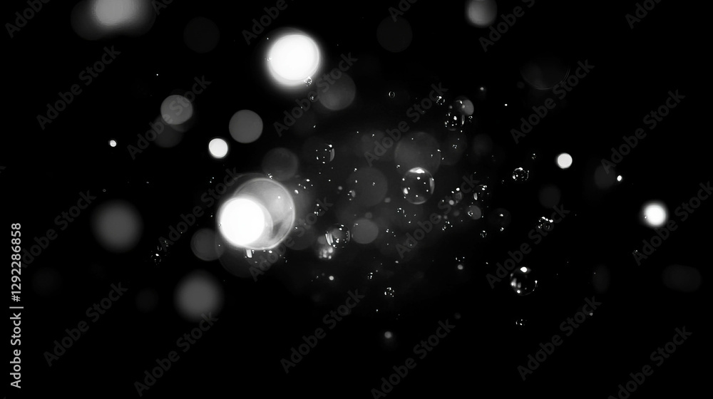 Poster abstract bokeh background with varying light sizes for creative design