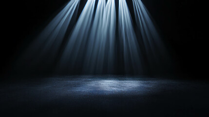 Dramatic spotlight background with stark contrast for stage or performance setting