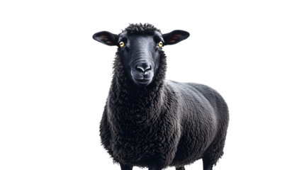 black sheep isolated on white background