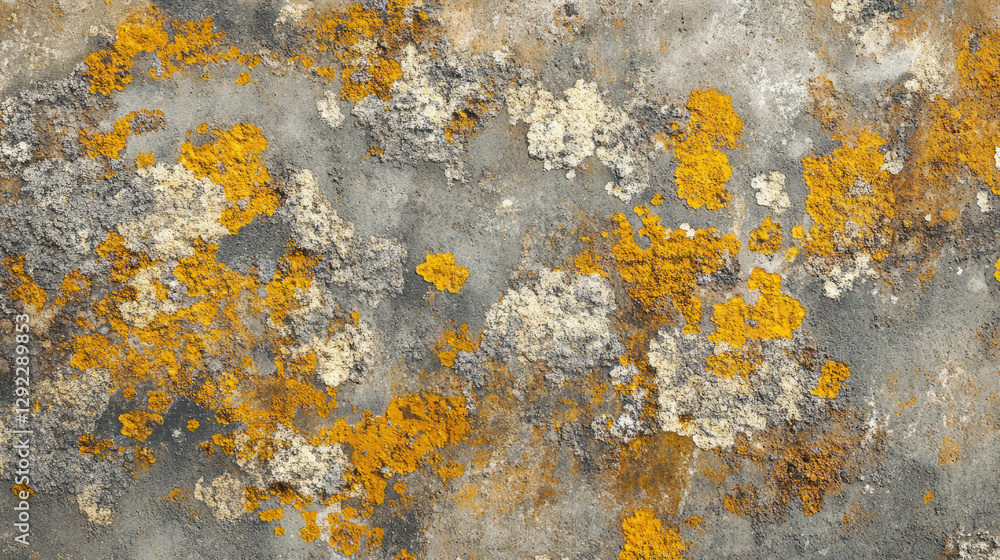 Aufkleber natural texture of concrete with vibrant moss and lichen patterns for design and background