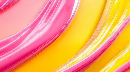 Obraz premium Vibrant colorful soap streaks overlapping on smooth surface for dynamic background design