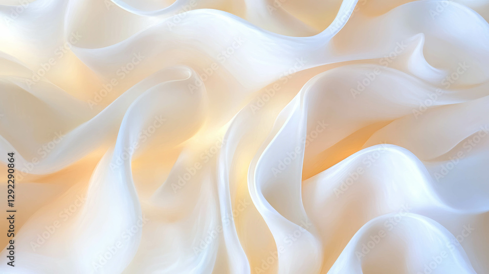 Aufkleber abstract cream waves and delicate patterns for elegant design