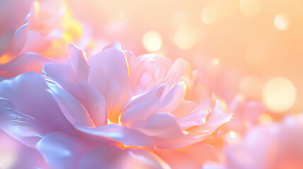 Obraz premium Soft light creamy petals creating a serene and dreamy atmosphere