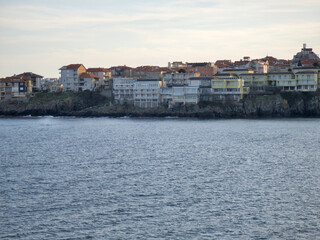 Obraz premium Street and houses at old town of Sozopol, Bulgaria