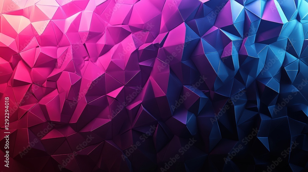Aufkleber abstract geometric background with vibrant pink and blue colors, creating a dynamic visual effect