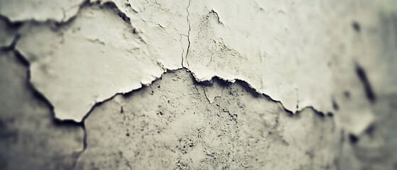 Obraz premium An antique concrete wall featuring a grey cement texture, with a vintage wallpaper background that appears dirty and embodies an abstract grunge aesthetic.