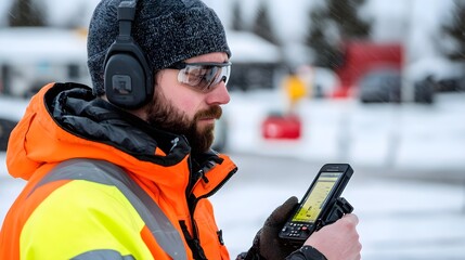 Worker-in-High-Visibility-Jacket-Using-Handheld-Device-in-Snowy-Environment-for-Safety-and-Communication-Tasks