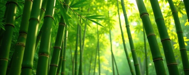 Fototapeta premium Intertwined bamboo culms, creating rhythmic lines , nature, wallpaper